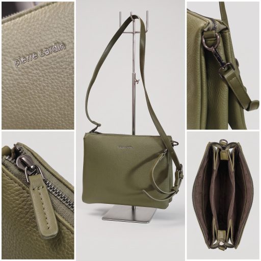 PIERRE CARDIN váll,- és oldaltáska verde
