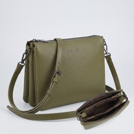 PIERRE CARDIN váll,- és oldaltáska verde