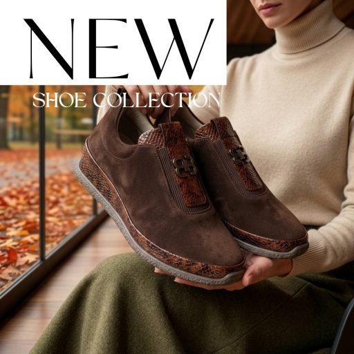 TUTTO BENE SCARPE fényes betétes velúrbőr mocca bokacipő