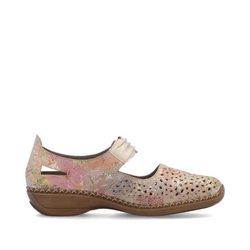 RIEKER lyukacsos multicolor félcipő
