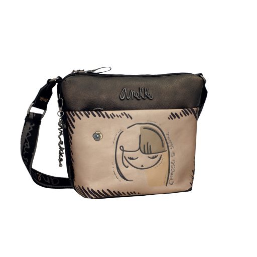 Anekke Nature Koko nagyméretű crossbody táska elülső zsebbel 