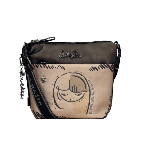 Anekke Nature Koko nagyméretű crossbody táska elülső zsebbel 