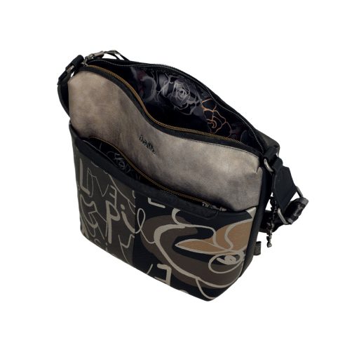 Anekke Nature Koko nagyméretű crossbody táska elülső zsebbel 
