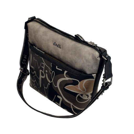 Anekke Nature Koko nagyméretű crossbody táska elülső zsebbel 