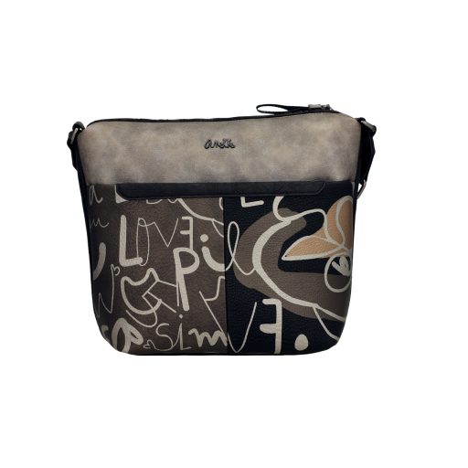 Anekke Nature Koko nagyméretű crossbody táska elülső zsebbel 