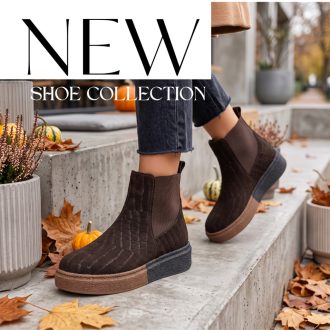   TUTTO BENE SCARPE vastag platform talpas croco mintás trendi meleg béléses mocca bokacsizma 