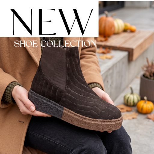 TUTTO BENE SCARPE vastag platform talpas croco mintás trendi meleg béléses mocca bokacsizma 