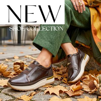 VIA ROMA emelt talpú magasfényű mocca slip-on 