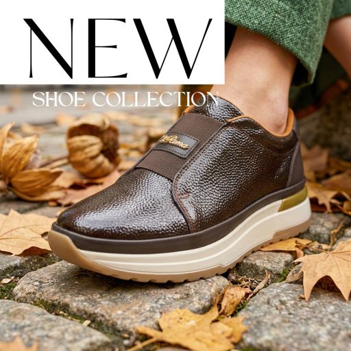 VIA ROMA emelt talpú magasfényű mocca slip-on 
