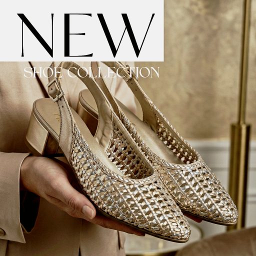 RIEKER kis sarkas perforált arany-ezüst kényelmi sling 