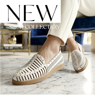 VIA ROMA enyhén vastag talpú perforált fehér slip-on