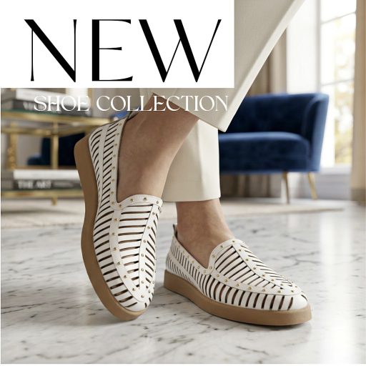 VIA ROMA enyhén vastag talpú perforált fehér slip-on