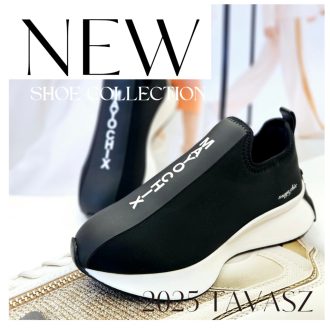 MAYO CHIX extra trendi fekete-fehér slip-on