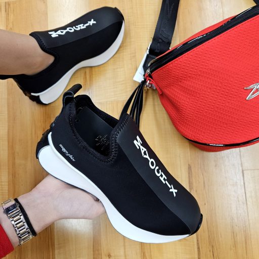 MAYO CHIX extra trendi fekete-fehér slip-on