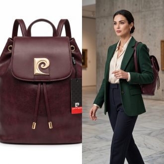 PIERRE CARDIN hátitáska burgundi 