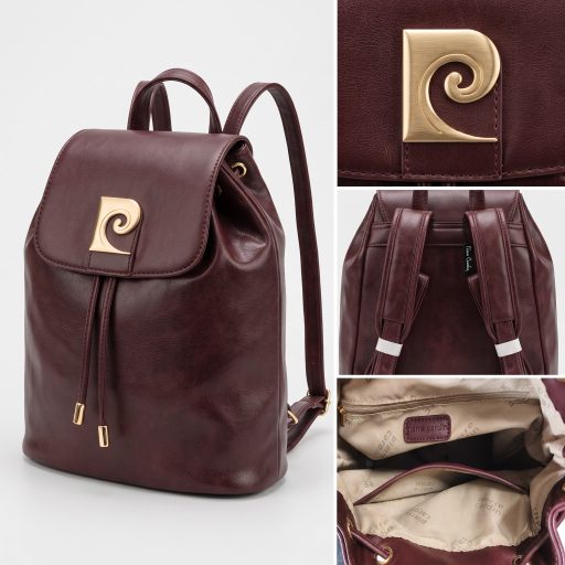 PIERRE CARDIN hátitáska burgundi 