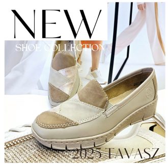 RIEKER emelt talpú bézs slip-on