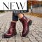 TUTTO BENE SCARPE magasfényű extra bordó bokacsizma 