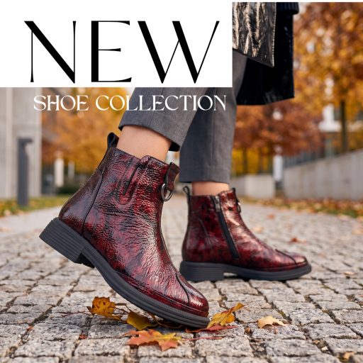 TUTTO BENE SCARPE magasfényű extra bordó bokacsizma 