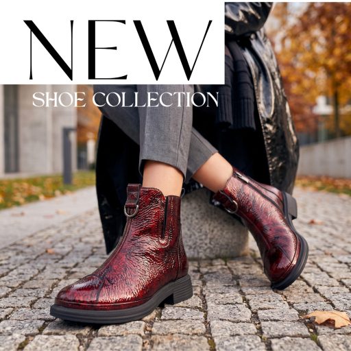 TUTTO BENE SCARPE magasfényű extra bordó bokacsizma 