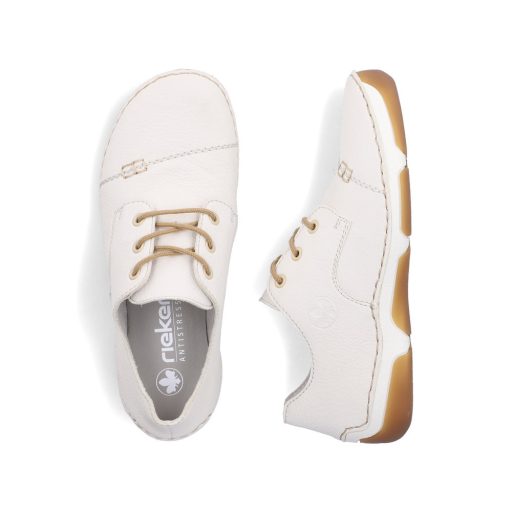 RIEKER fűzős cream kényelmi sneaker 