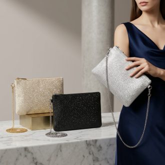 Alkalmi,- váll,- és oldaltáska csillogó lapos 