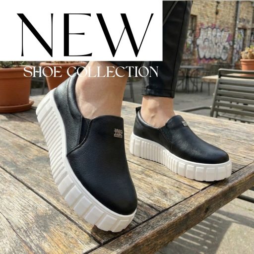 WEI platform talpas fekete slip-on 