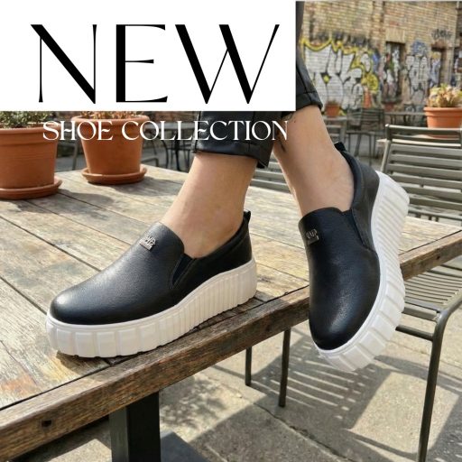 WEI platform talpas fekete slip-on 