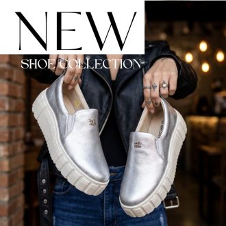 WEI platform talpas ezüst slip-on 