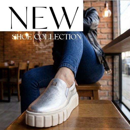 WEI platform talpas ezüst slip-on 