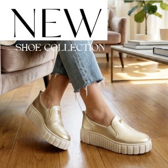 WEI platform talpas arany slip-on 