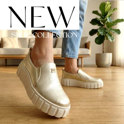 WEI platform talpas arany slip-on 
