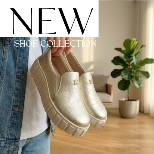 WEI platform talpas arany slip-on 