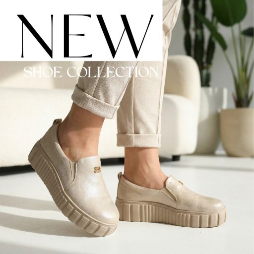 WEI platform talpas arany hatású slip-on 