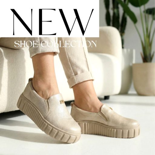 WEI platform talpas arany hatású slip-on 