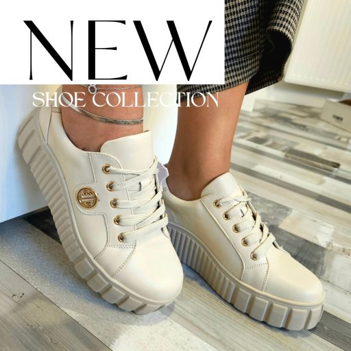 WEI emelt platform talpas bézs sneaker 
