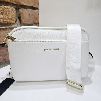 PIERRE CARDIN oldaltáska fehér-arany 