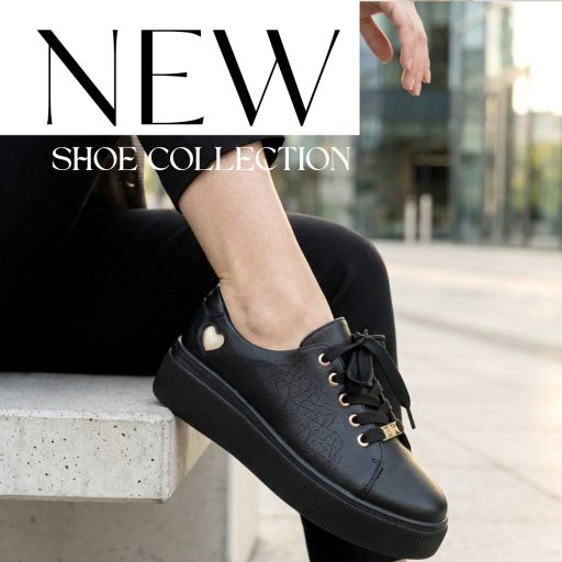 WEI emelt platform talpas fekete sneaker 