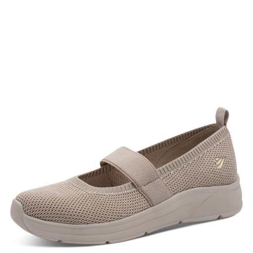 JANA SOFTLINE emelt talpú pille könnyű pepper vászon félcipő