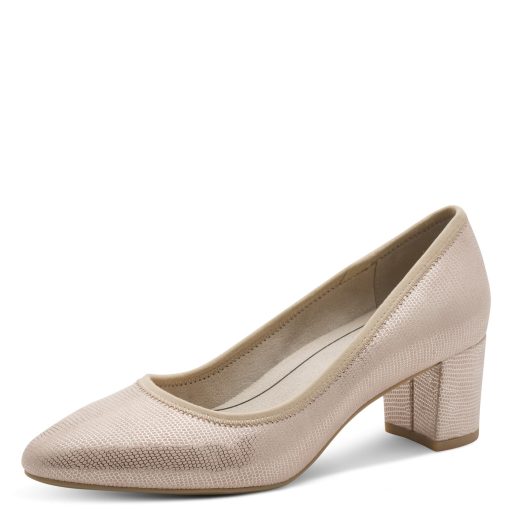 JANA SOFTLINE csini arany metálfényes bézs pumps