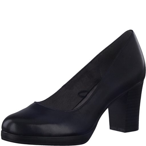 JANA vastag sarkú fekete pumps