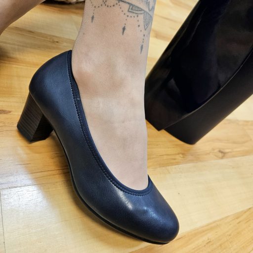JANA kis sarkas sötétkék pumps 