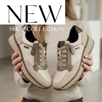JANA SOFTLINE TEX emelt talpú bézs-barna sneaker