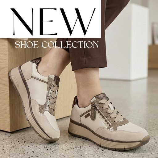 JANA SOFTLINE TEX emelt talpú bézs-barna sneaker