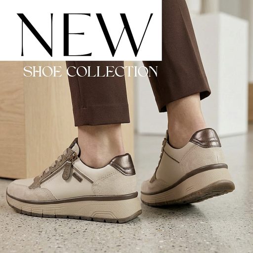 JANA SOFTLINE TEX emelt talpú bézs-barna sneaker