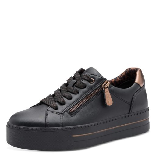 JANA platform talpas fekete-bronz sneaker 