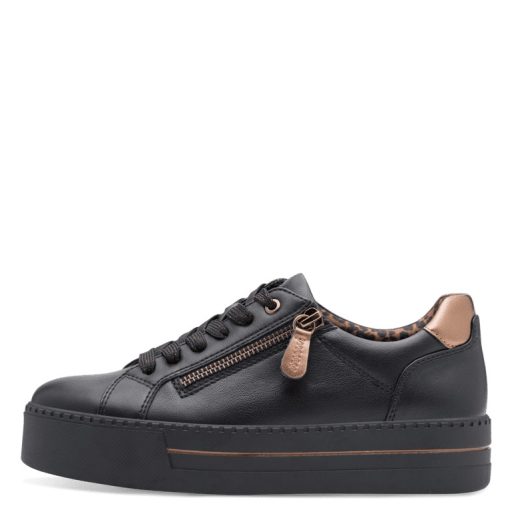 JANA platform talpas fekete-bronz sneaker 