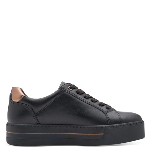 JANA platform talpas fekete-bronz sneaker 