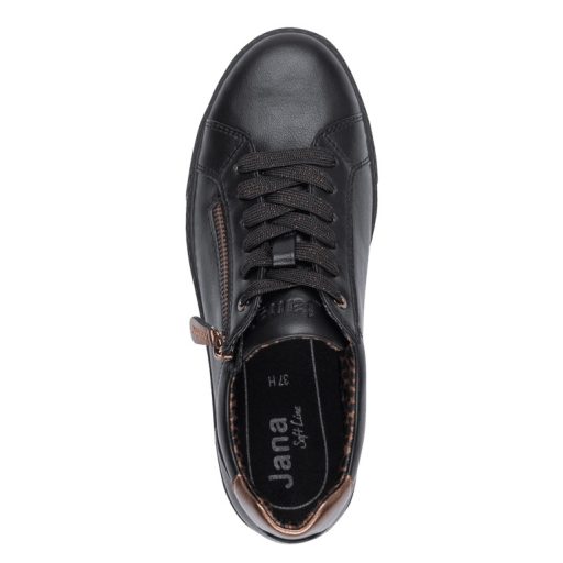 JANA platform talpas fekete-bronz sneaker 