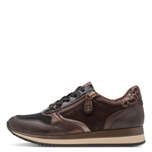 JANA SOFTLINE enyhén emelt talpú mocca sneaker 
